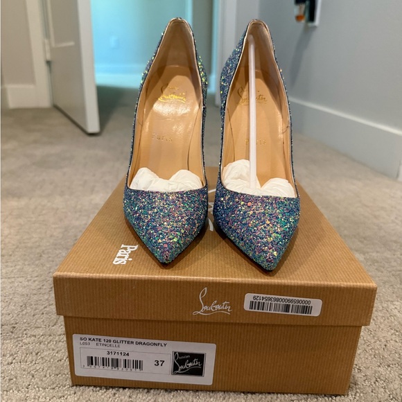 Christian Louboutin Shoes - Christian Louboutin So Kate 120 Glitter Dragonfly Pumps - Multicolor